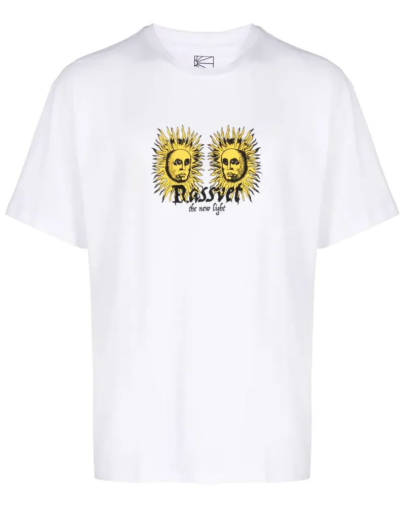 PACCBET RASSVET T-Shirt mit grafischem Print - Weiß Weiß