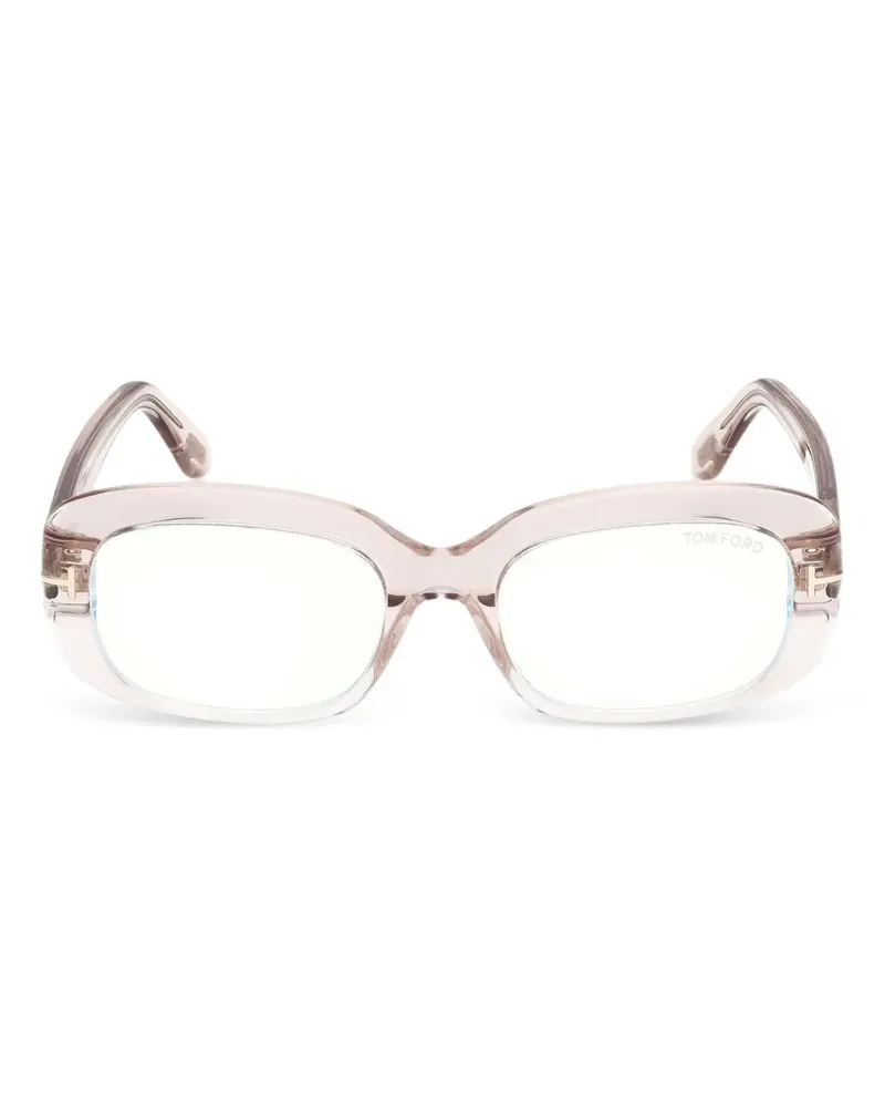 Tom Ford T-logo rectangle-frame glasses - Rosa Rosa