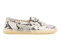 Snake Loafer aus Leder - Nude