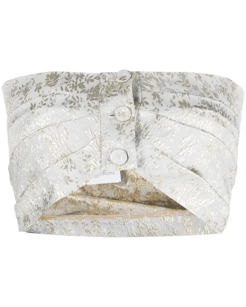 Philosophy Di Lorenzo Serafini Cropped-Top mit Jacquardmuster - Grau Grau