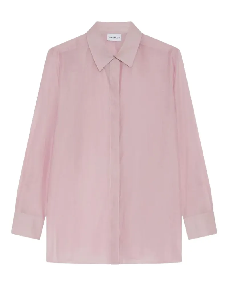 MARELLA Semi-transparentes Hemd - Rosa Rosa