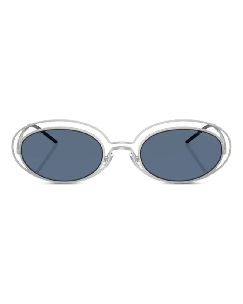 Emporio Armani Sonnenbrille mit doppeltem Gestell - Weiß Weiß
