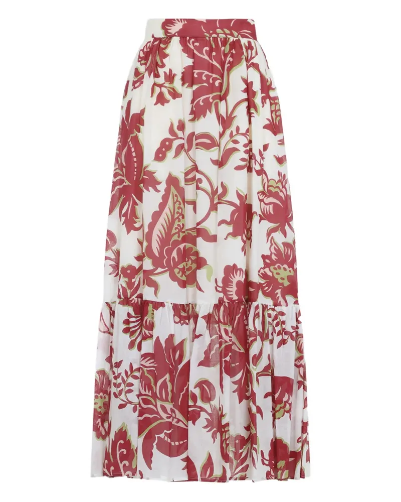 Etro floral-print maxi skirt - Weiß Weiß