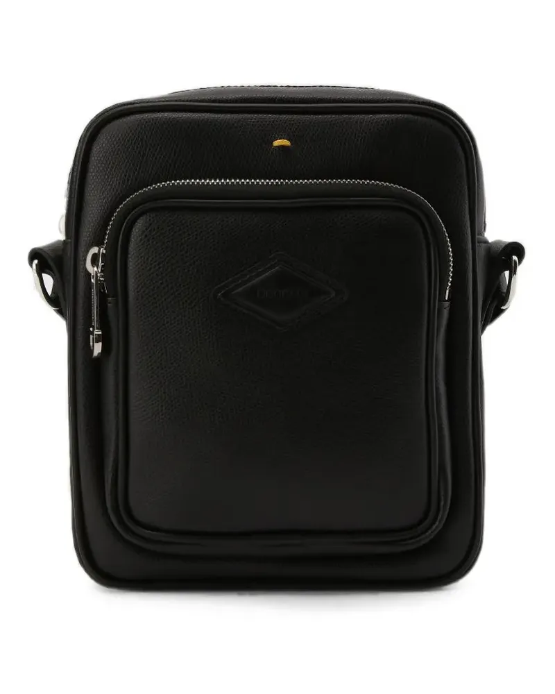 Doucal´s logo-patch messenger bag - Schwarz Schwarz