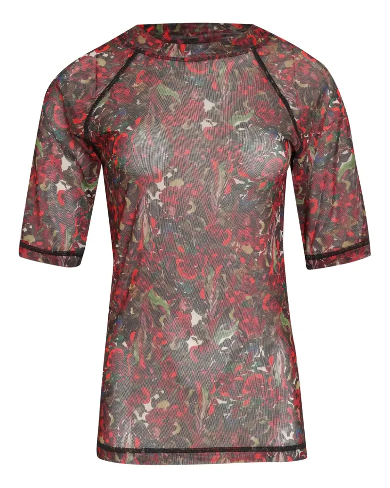Osklen Mesh-Oberteil mit Blumen-Print - 1812 1812