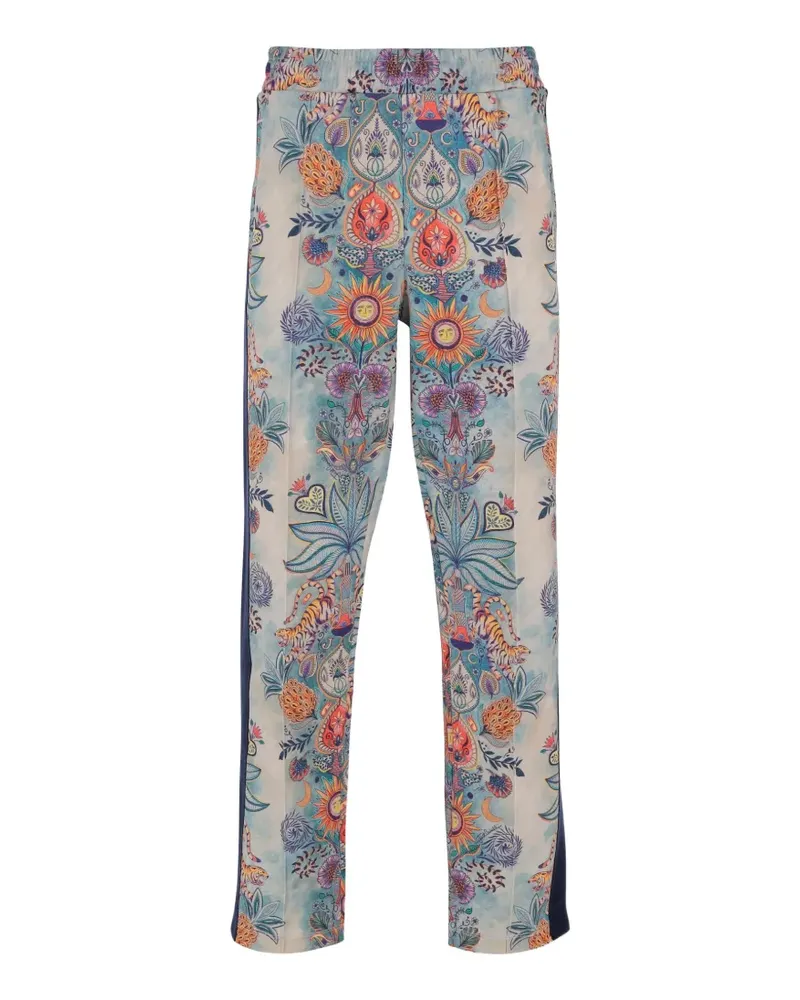 Just Cavalli Gemusterte Hose mit Seitenstreifen - Blau Blau