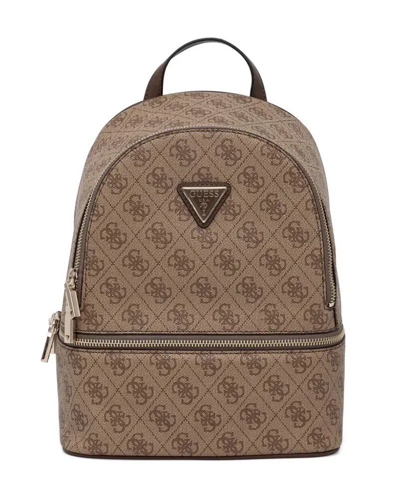 Guess mini Follie monogram-print logo-plaque backpack - Nude Nude