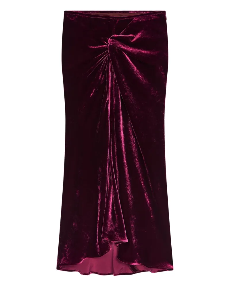 Dries van Noten Midirock mit Knotendetail - Violett Violett