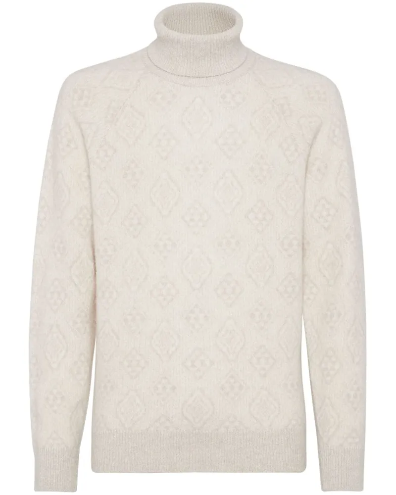 Brunello Cucinelli Pullover mit Rollkragen - Weiß Weiß