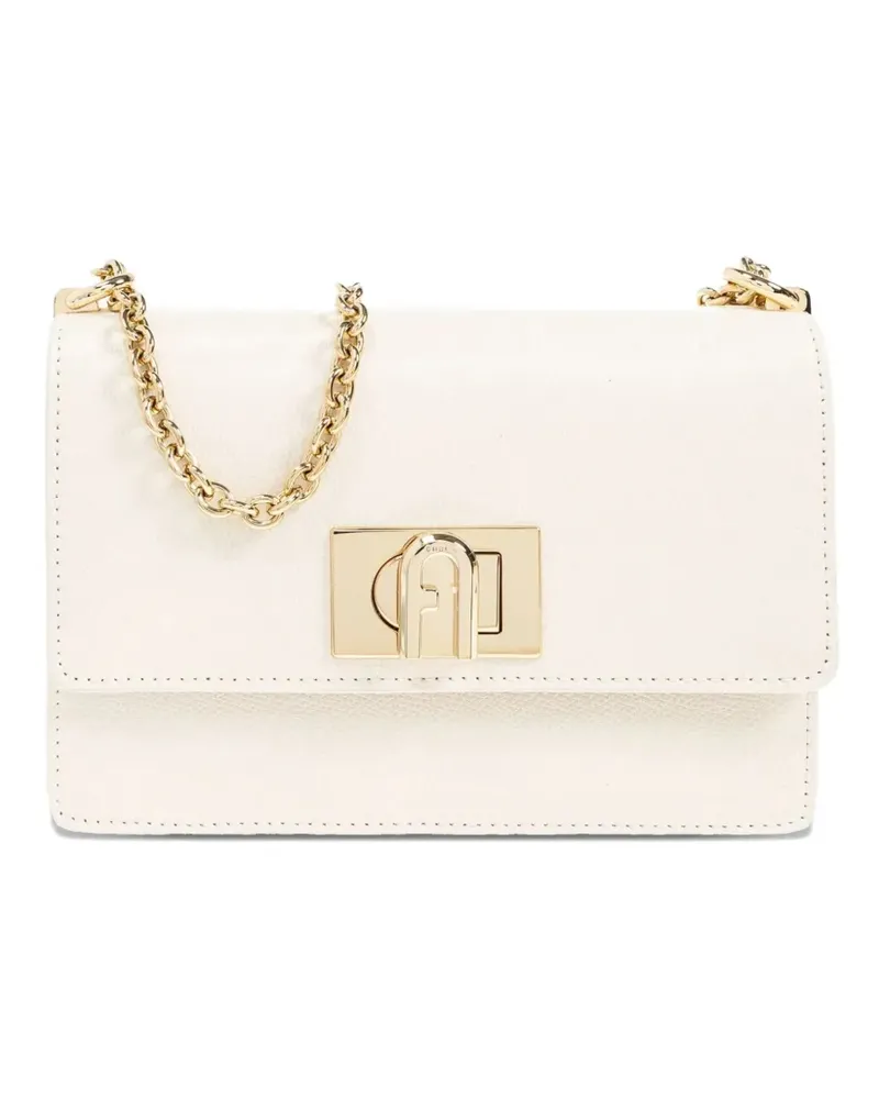 Furla Mini 1927 Schultertasche mit Kettenriemen - Weiß Weiß