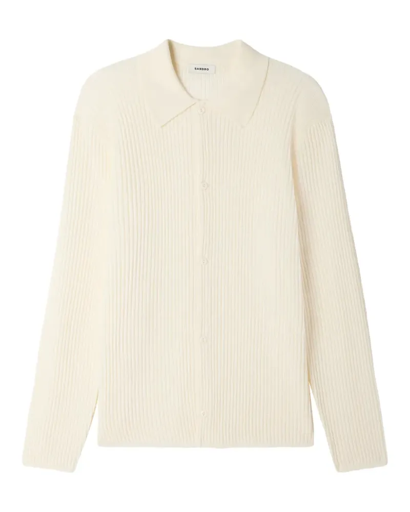 Sandro Gerippter Cardigan - Nude Nude