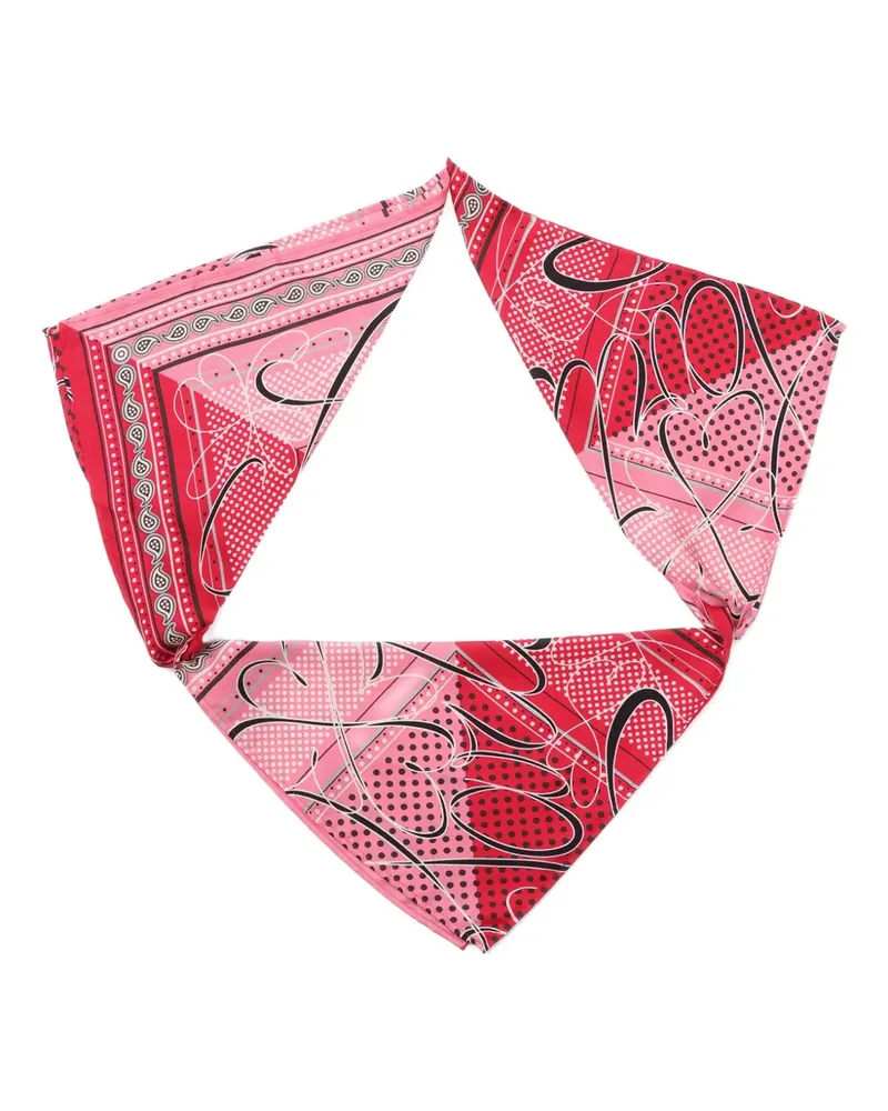 Faliero Sarti Seidenschal mit Bandana-Print - Rot Rot