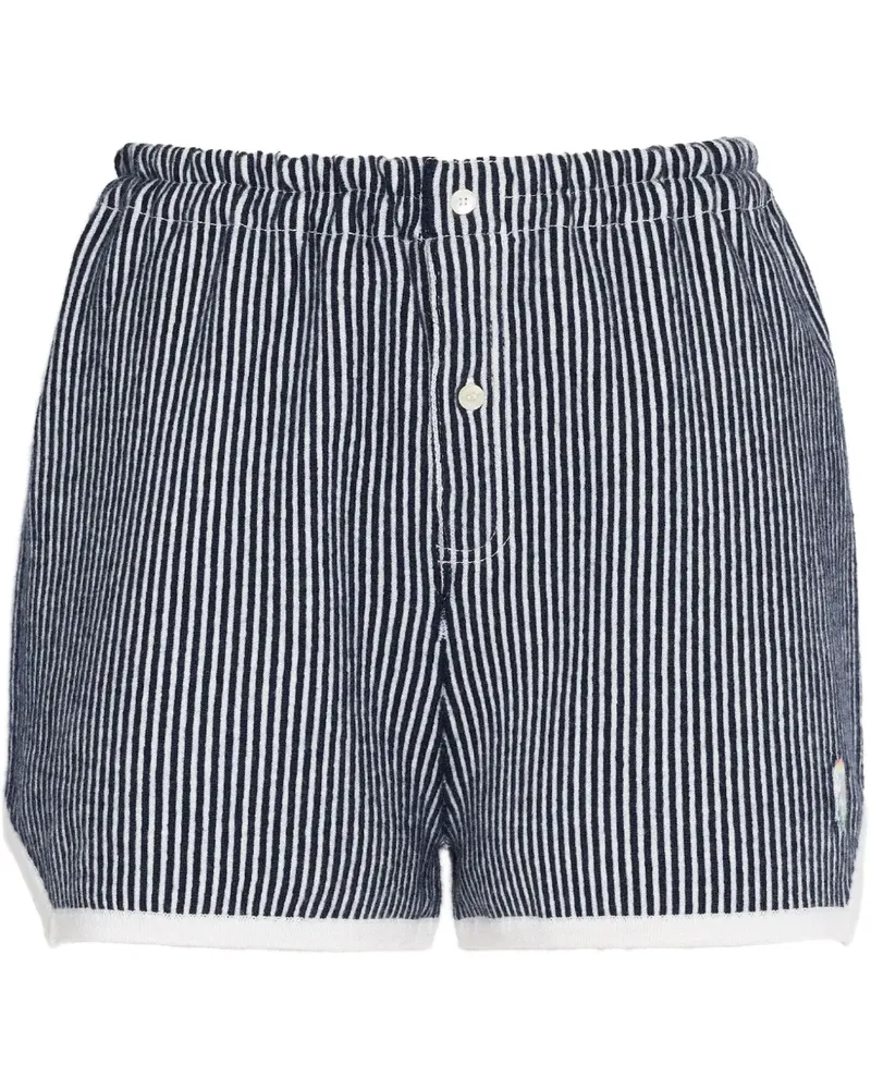 Barrie Gestreifte Shorts - Schwarz Schwarz