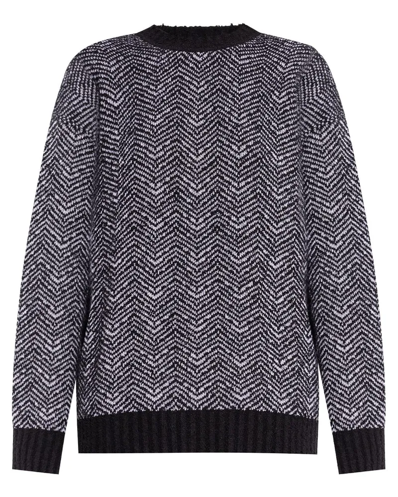 Moschino Pullover mit Zickzackmuster - Schwarz Schwarz