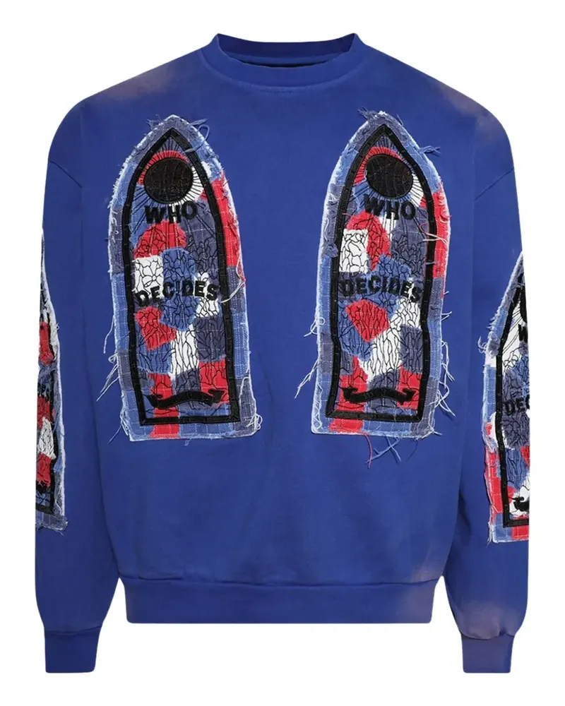 WHO DECIDES WAR glory fabricated sweatshirt - Blau Blau