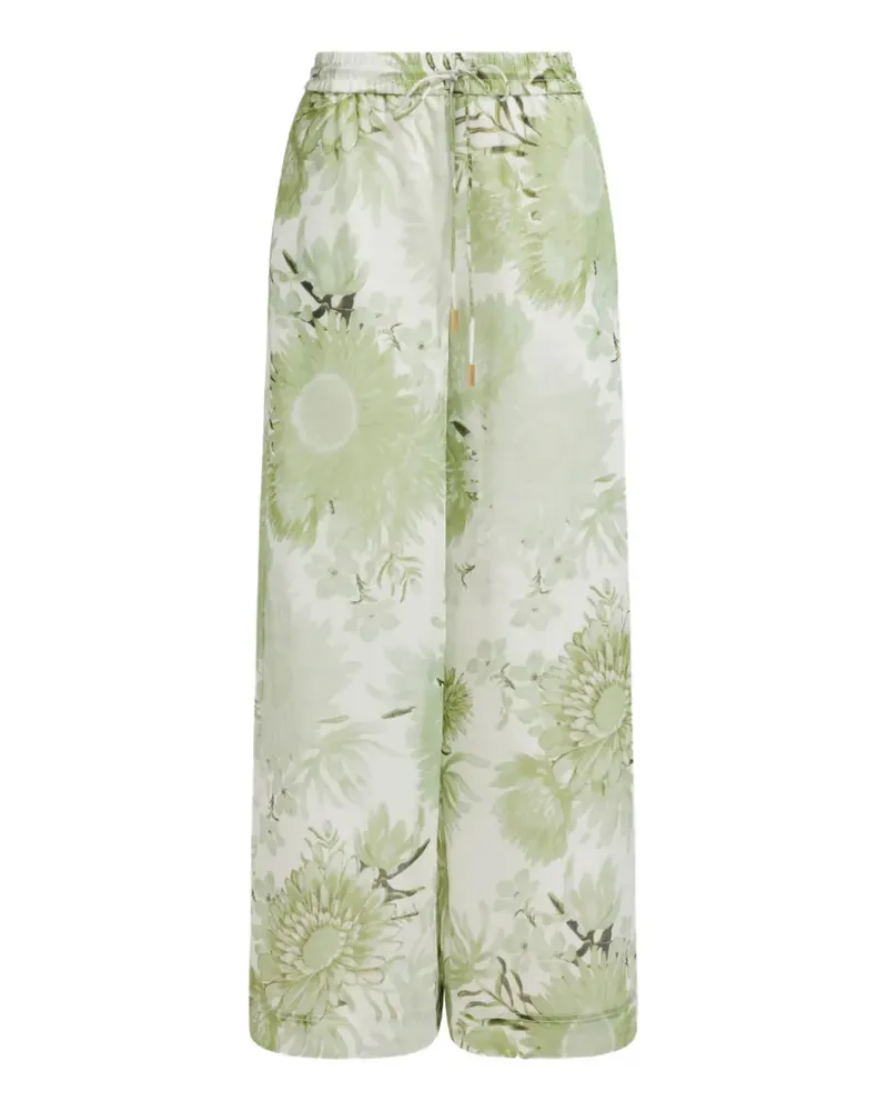 Aje. Adina floral-print trousers - Weiß Weiß
