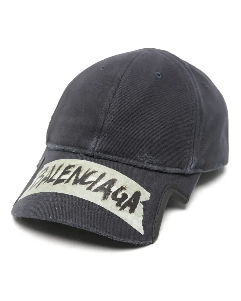 Balenciaga Masking Tape Baseballkappe - Schwarz Schwarz