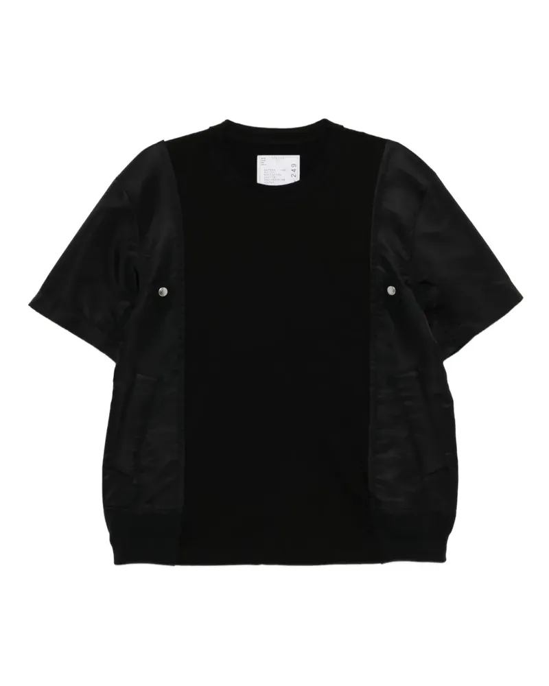 Sacai T-Shirt aus Baumwollgemisch - Schwarz Schwarz