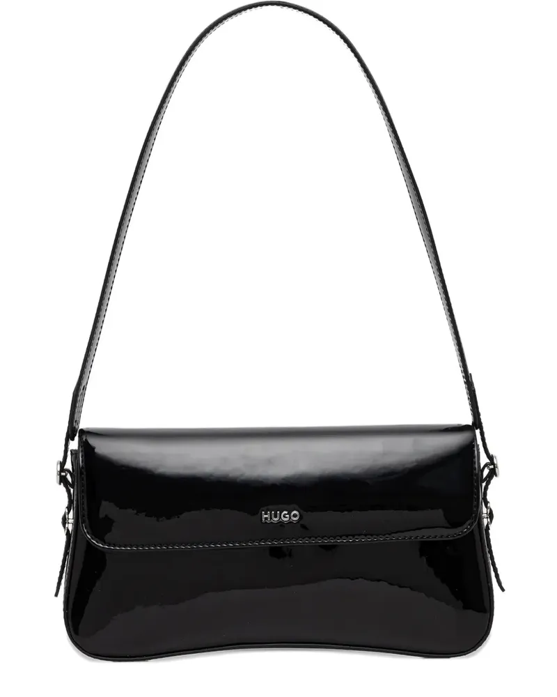 HUGO BOSS Syndra Schultertasche mit Logo-Detail - Schwarz Schwarz