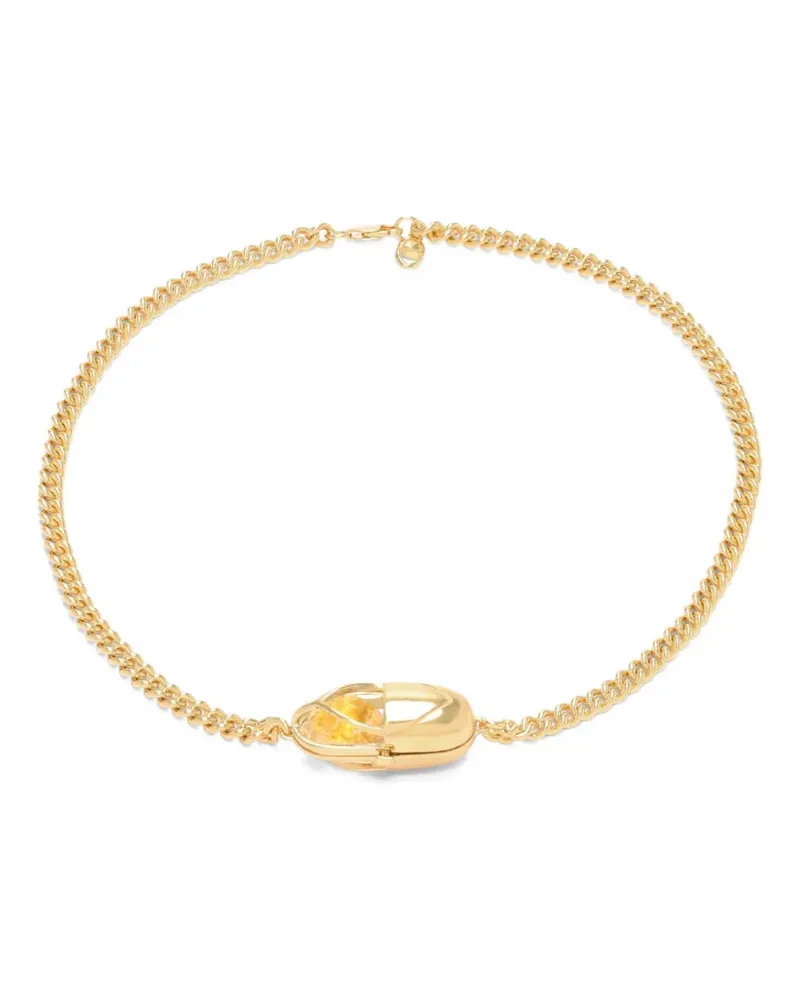 CAPSULE ELEVEN Capsule Crystal Halskette mit Zitrin - Gold Gold