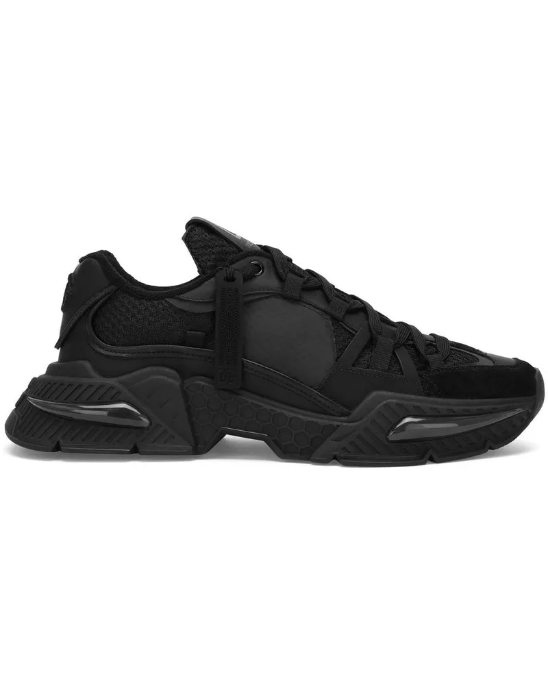 Dolce & Gabbana Airmaster Sneakers mit Kontrasteinsätzen - Schwarz Schwarz
