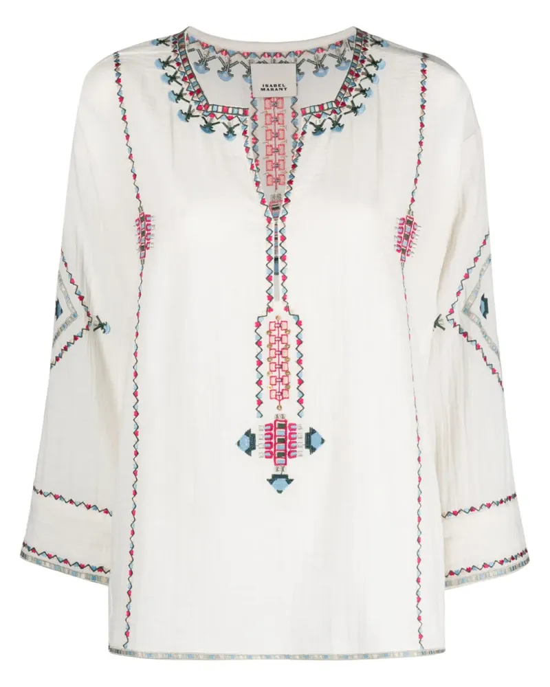 Isabel Marant Bestickte Bluse - Nude Nude
