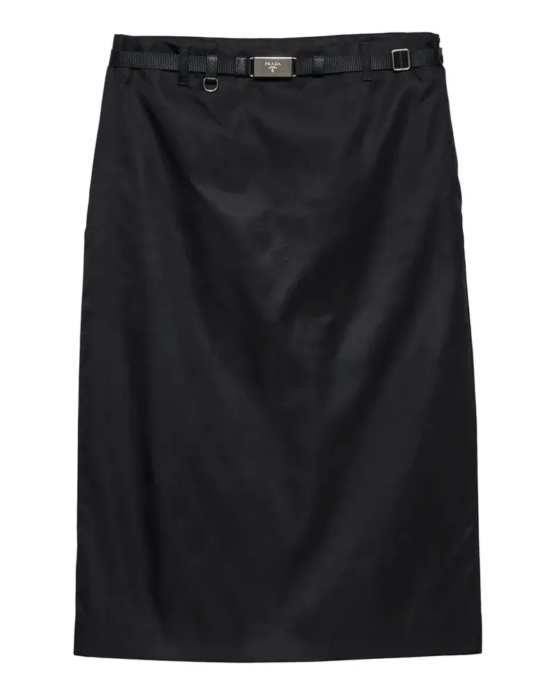 Prada Bleistiftrock aus Re-Nylon - Schwarz Schwarz
