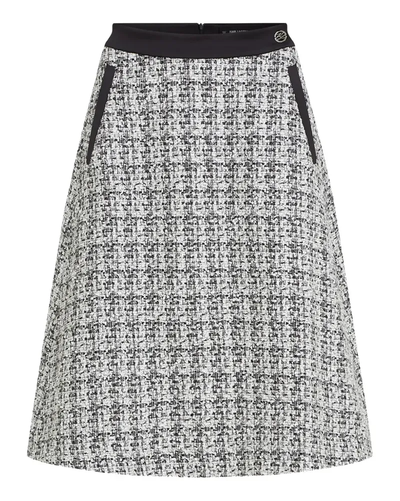 Karl Lagerfeld A-line midi skirt - Weiß Weiß