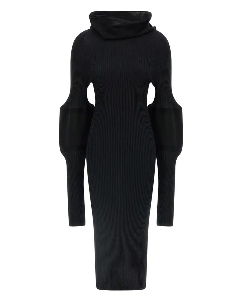 Issey Miyake high-neck maxi dress - Schwarz Schwarz
