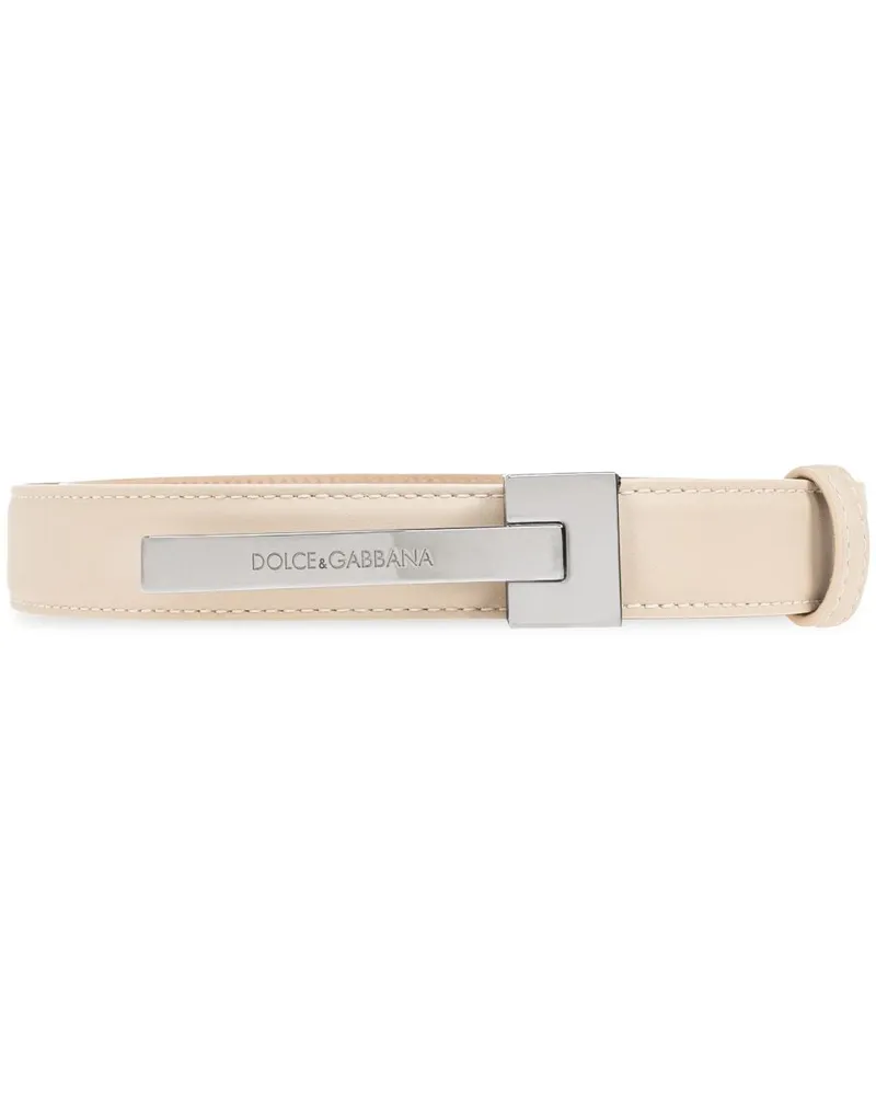 Dolce & Gabbana Gürtel mit Logo-Gravur - Nude Nude