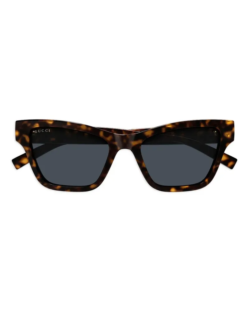 Gucci Geometrische Sonnenbrille - Braun Braun