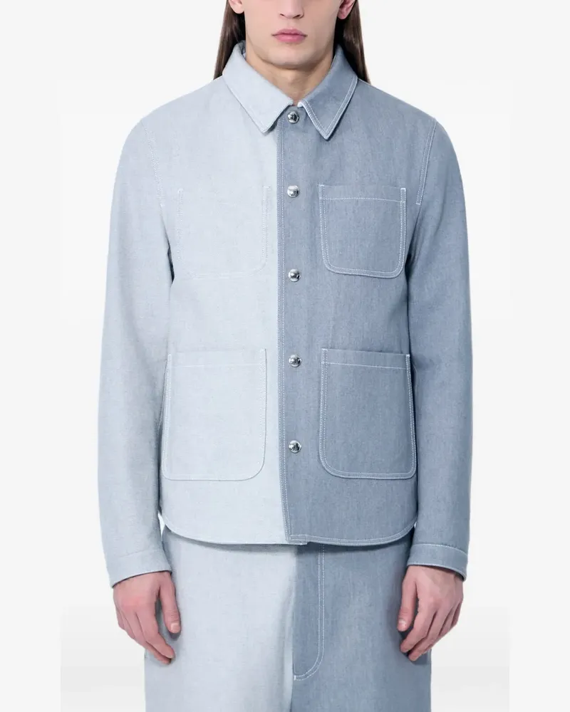 Thom Browne Utility Jeans-Hemdjacke - Grau Grau