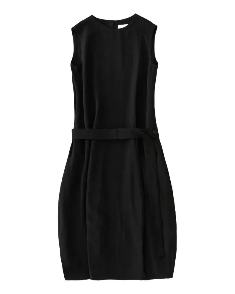 Studio Nicholson Wold belted A-line mini dress - Schwarz Schwarz