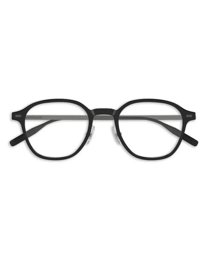 Montblanc Brille mit rundem Gestell - Schwarz Schwarz