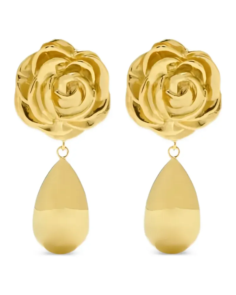 Magda Butrym rose teardrop earrings - Gold Gold
