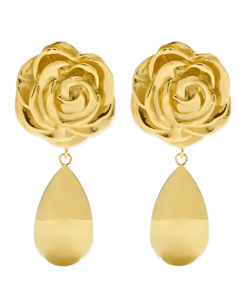 Magda Butrym rose teardrop earrings - Gold Gold