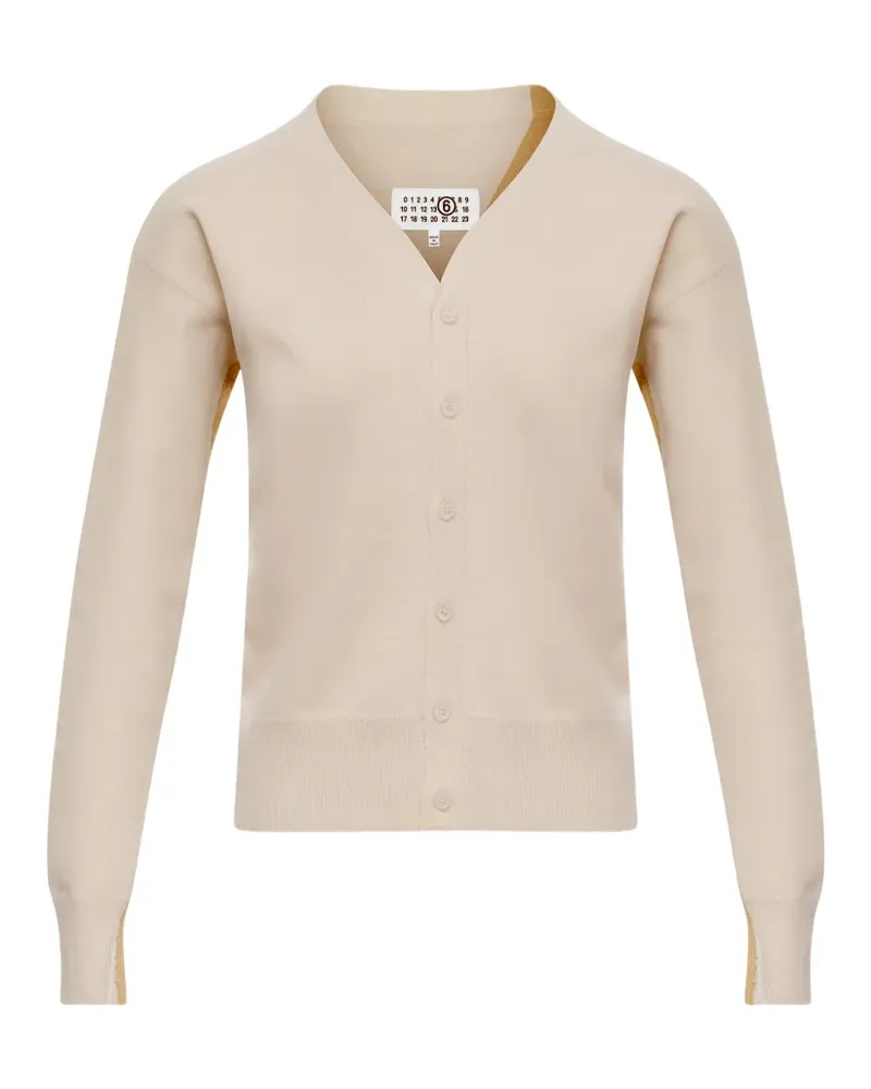 Maison Margiela Cardigan mit V-Ausschnitt - Nude Nude