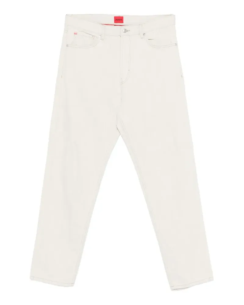 HUGO BOSS Jeans mit Logo-Patch - Nude Nude