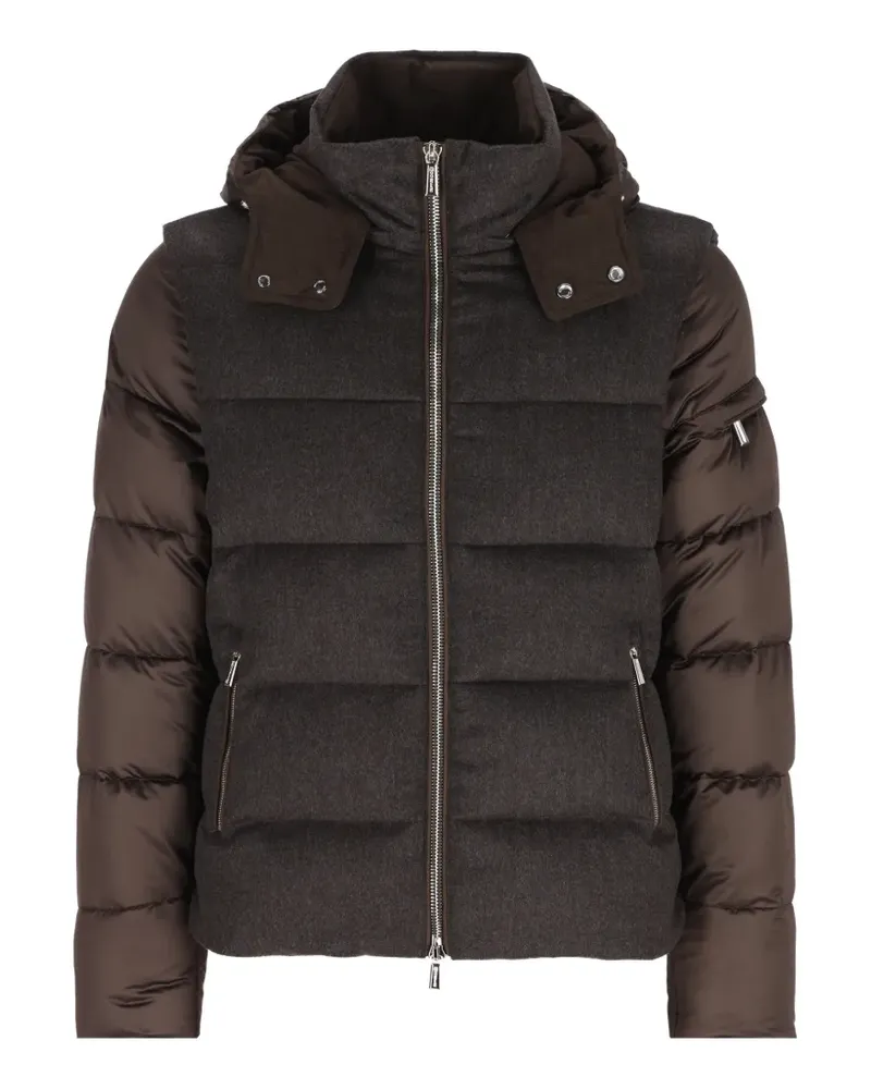 MOORER hooded quilted jacket - Braun Braun