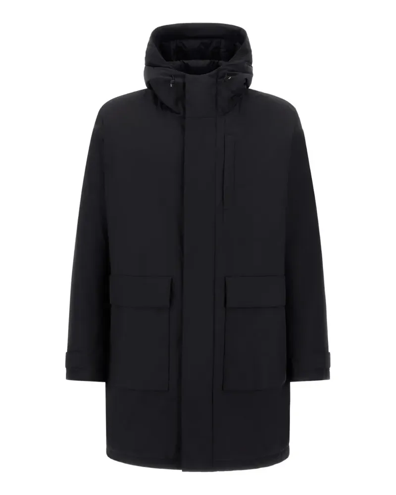 Herno Gefütterter Kapuzenparka - Schwarz Schwarz