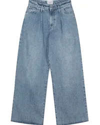 HALFBOY Weite Jeans mit Logo-Patch Blau