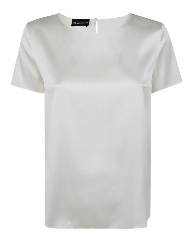 Emporio Armani Bluse aus Satin - Weiß Weiß
