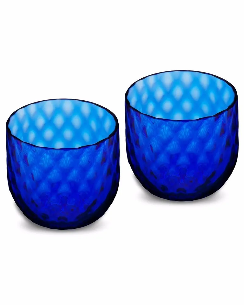 Dolce & Gabbana 2er-Set Murano-Schnapsgläser - Blau Blau