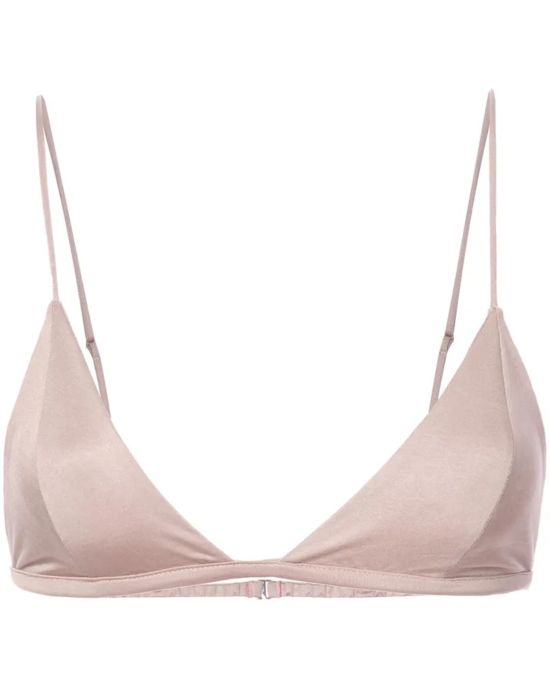 Fleur Du Mal Luxe' Triangel-BH - Braun Braun