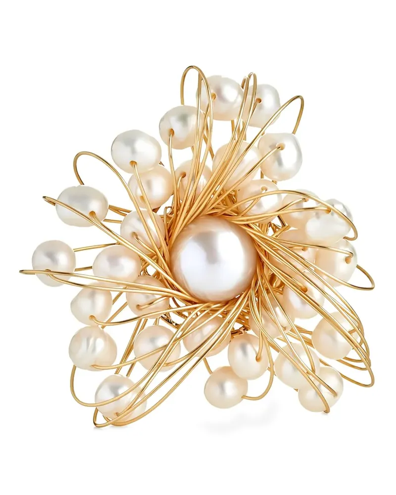 Kenneth Jay Lane Flower Anstecknadel - Gold Gold