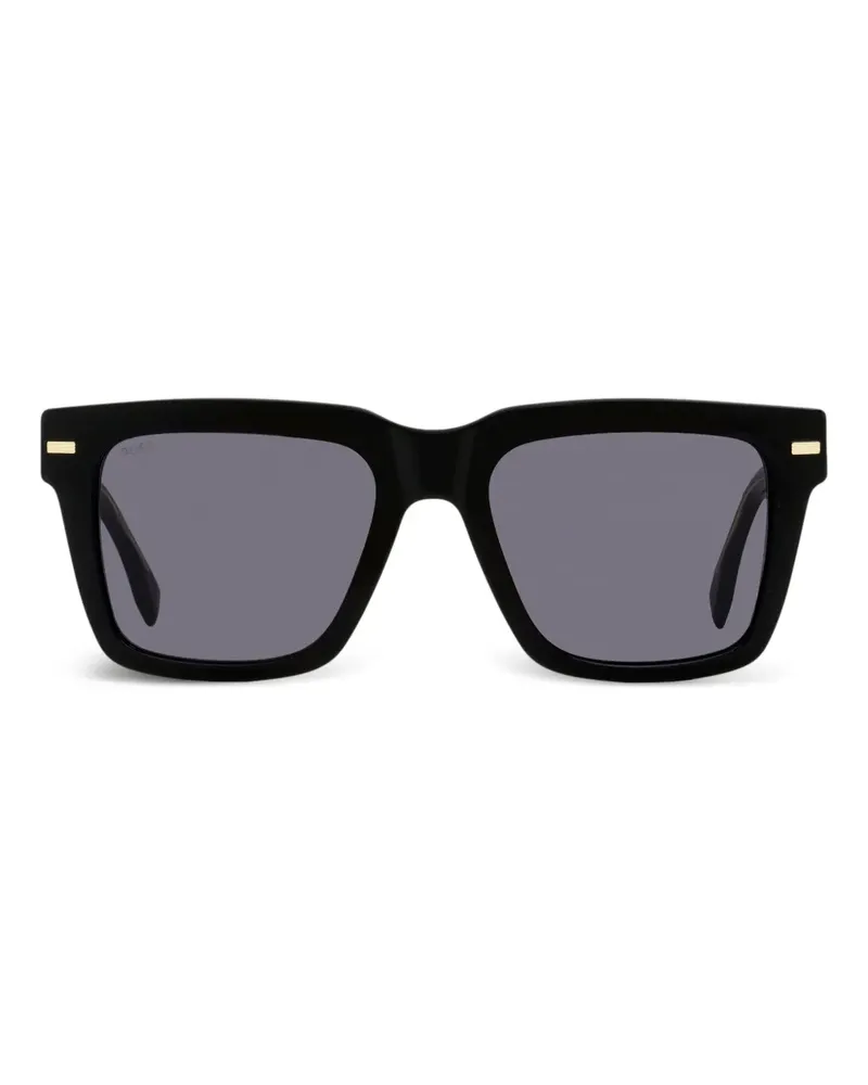 HUGO BOSS Sonnenbrille mit eckigem Gestell - Schwarz Schwarz