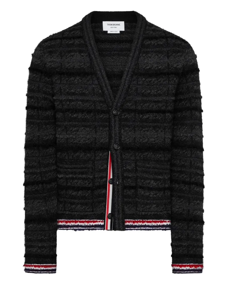 Thom Browne Cardigan aus Schottenkaro-Jacquard - Schwarz Schwarz
