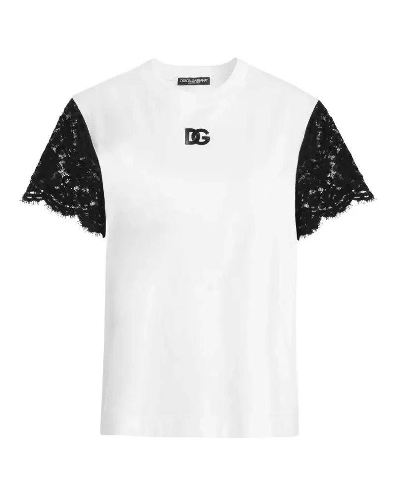 Dolce & Gabbana T-Shirt mit Logo - Weiß Weiß