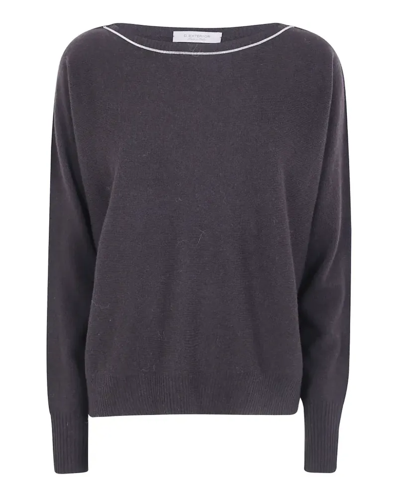 D.EXTERIOR Pullover mit U-Boot-Ausschnitt - Braun Braun
