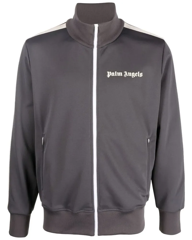 Palm Angels Sportjacke mit Logo-Print - Grau Grau